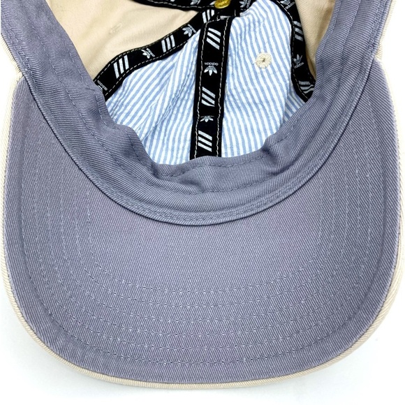 ADIDAS‎ 100% COTTON KHAKI HAT/CAP, WITH BLACK LOGO, ADJ STRAPBACK UNISEX OSFM - Picture 7 of 11